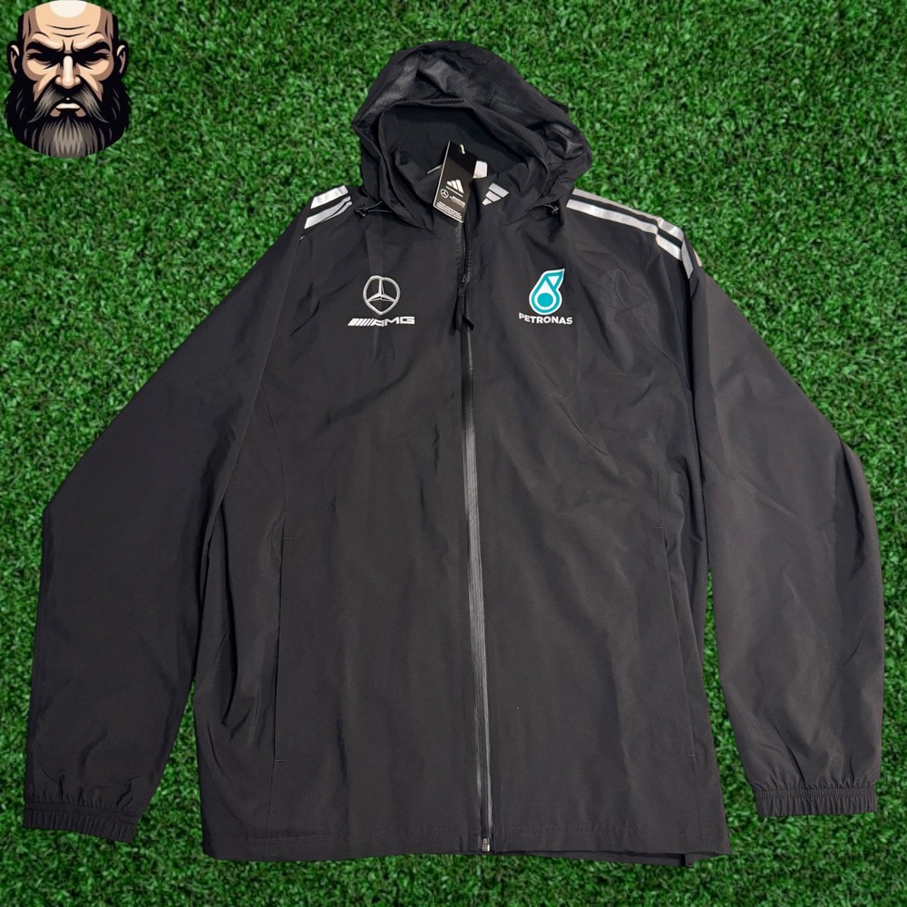 adidas Mercedes AMG Petronas Formula Team Mechanics Jacket JX0760 Men's Size S